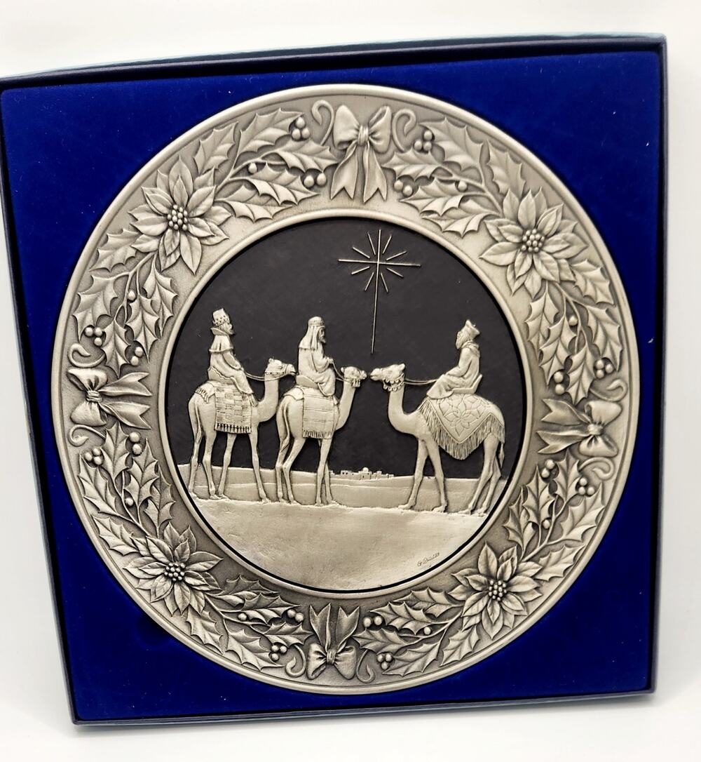 1979 Chilmark Three Wisemen Pewter Christmas Plate Albert C Pettito #463/10000